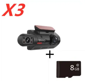 Color: Black with 8G Memory card 3PC - Hidden Driving Recorder 3