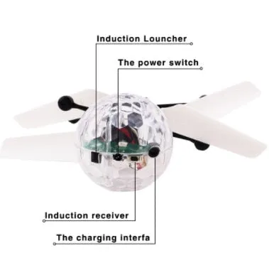 Colorful LED Induction Remote Control Drone/Flying Ball