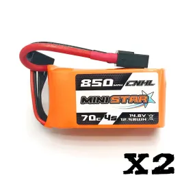 [Combo] 2 Packs CNHL MiniStar 850mAh 14.8V 4S 70C Lipo Battery with XT60 Plug