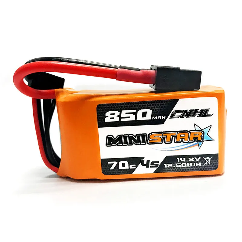[Combo] 2 Packs CNHL MiniStar 850mAh 14.8V 4S 70C Lipo Battery with XT60 Plug