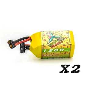 [Combo] 2 Packs CNHL Pizza Series 1200mAh 22.2V 6S 100C Lipo Battery with XT60 Plug