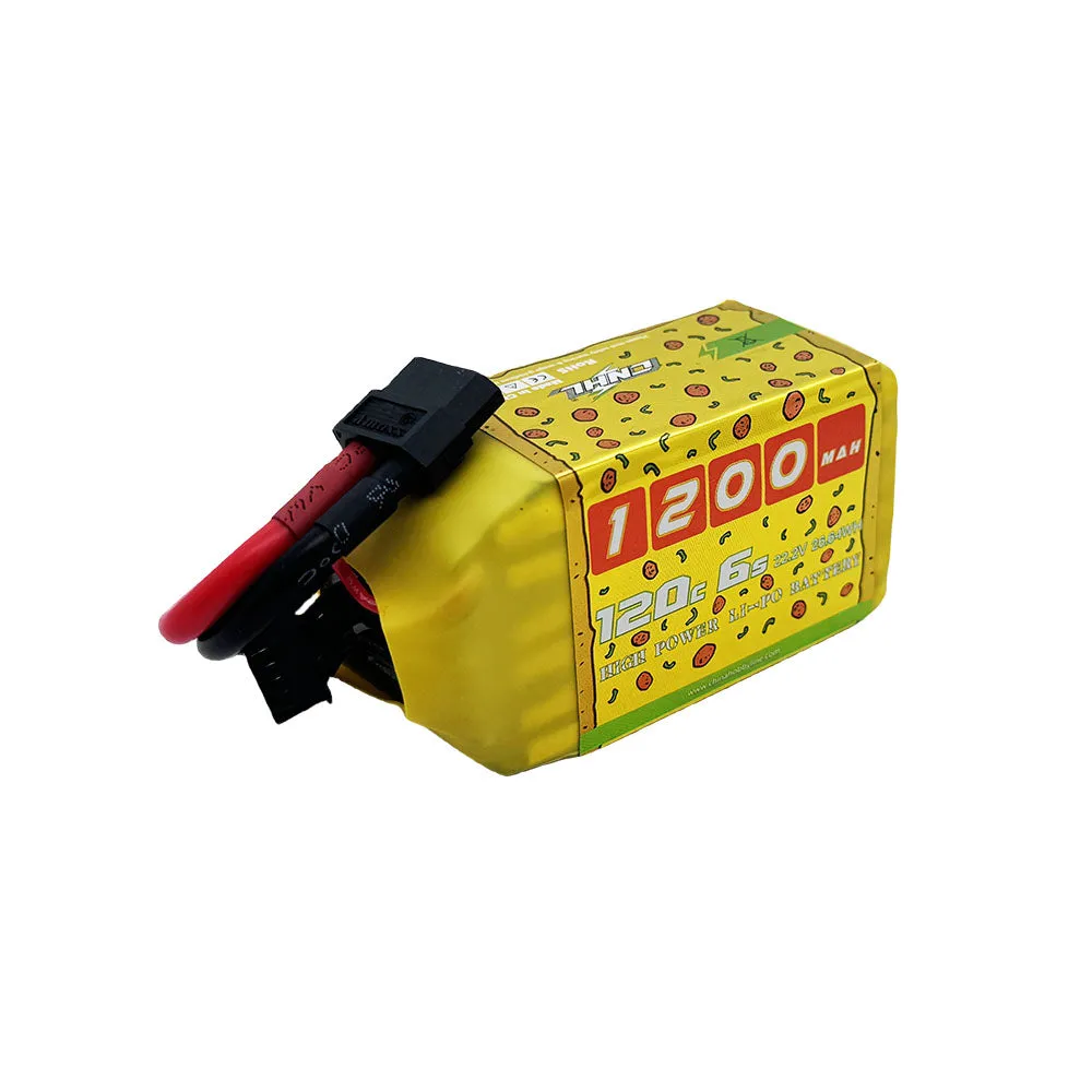 [Combo] 2 Packs CNHL Pizza Series 1200mAh 22.2V 6S 100C Lipo Battery with XT60 Plug
