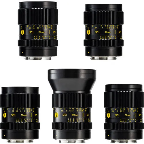 Cooke SP3 Full-Frame 5-Lens Prime Set (25/32/50/75/100mm, Sony E or Canon RF)