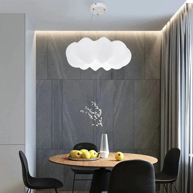 Creative Cloud Chandelier Nordic Simple Modern White Cloud Lamp