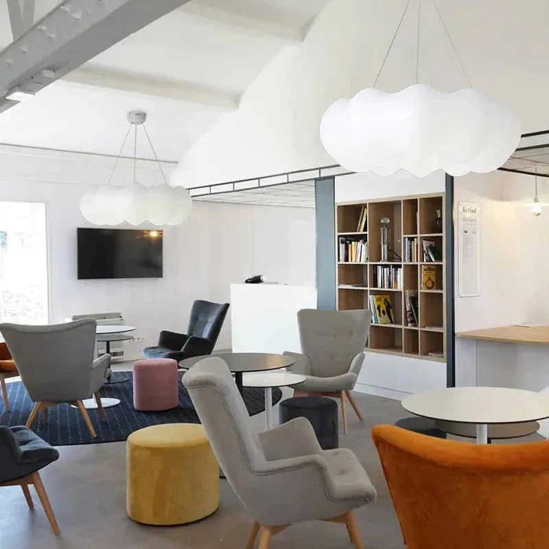 Creative Cloud Chandelier Nordic Simple Modern White Cloud Lamp