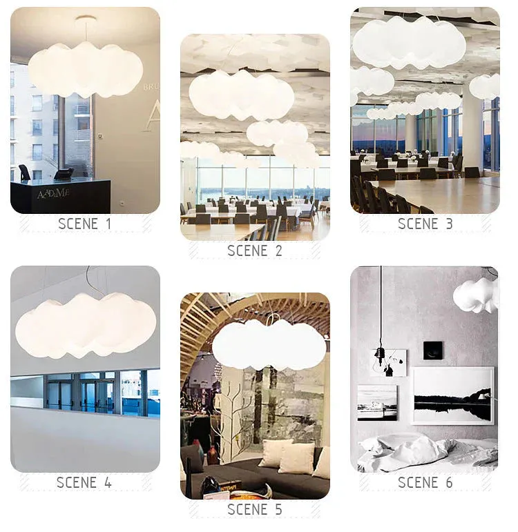 Creative Cloud Chandelier Nordic Simple Modern White Cloud Lamp
