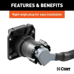 CURT 56070 7ft. Custom Wiring Extension Harness (Adds 7-Way RV Blade to Truck Bed; Packaged