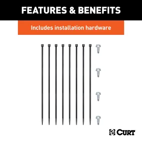 CURT 56070010 7ft. Custom Wiring Extension Harnesses (Adds 7-Way RV Blade to Truck Bed; 10-Pac