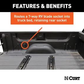 CURT 57008 7ft. Custom Wiring Extension Harness (Adds 7-Way RV Blade to Truck Bed; Packaged