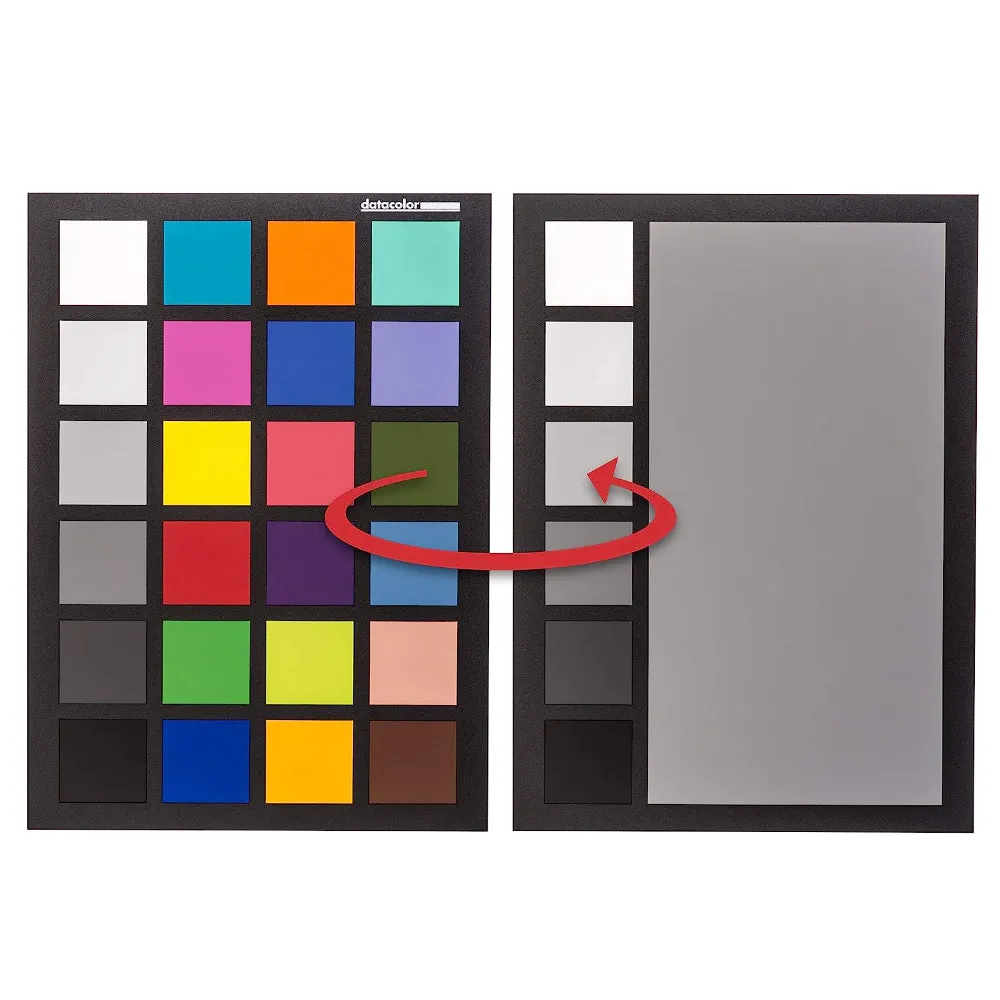 Datacolor Spyder Checkr 24 Double Sided Card Color Chart and Calibration Tool with 24 Color Targets for Digital Camera Photography and Studio Equipment | SCK200