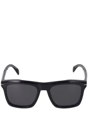 DB Eyewear by David Beckham   DB squared acetate clip-on sunglasses 