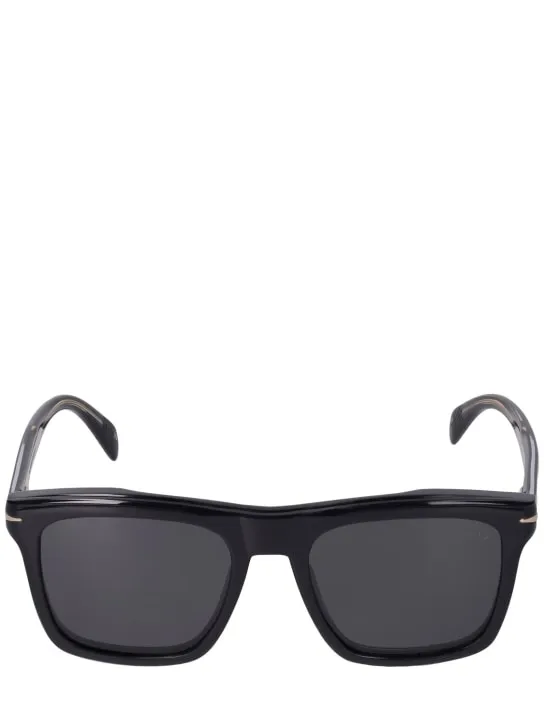 DB Eyewear by David Beckham   DB squared acetate clip-on sunglasses 