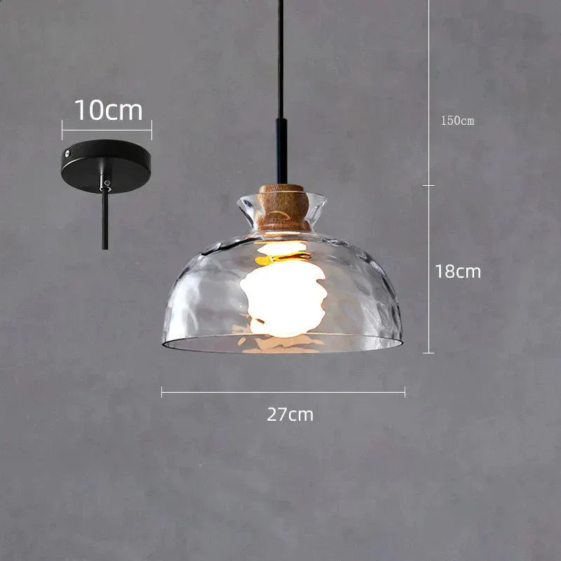 Designer's Lamp Log Glass Small Chandelier Minimalist Dining Room Lamp Bar Staircase Porch Bedside Lamp