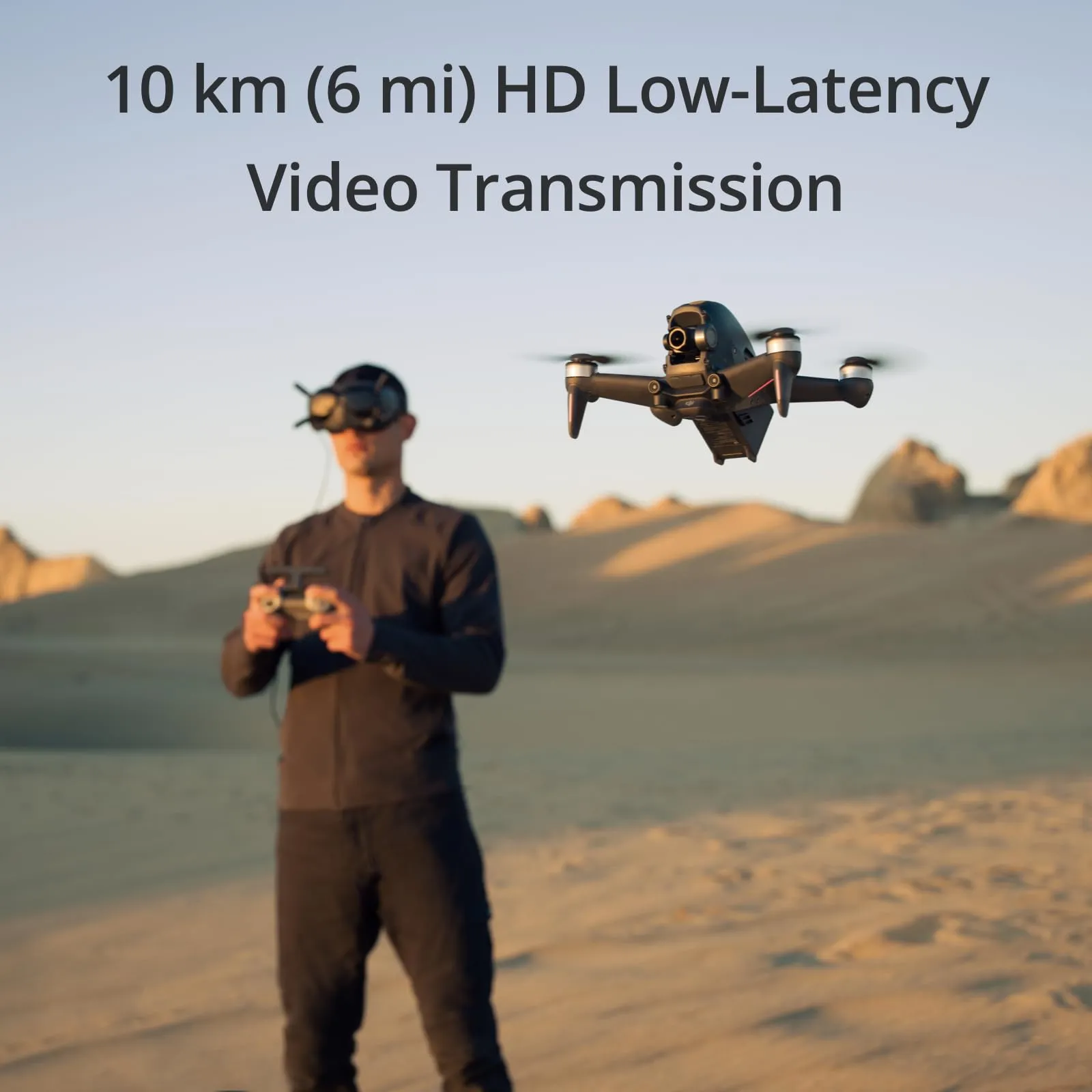 DJI FPV Explorer Combo (Goggles Integra), FPV Drone with Camera for Immersive Flight Experience, 4K/60fps, 10km HD Low-Latency Video Transmission, Emergency Brake and Hover, FAA Remote ID Compliant