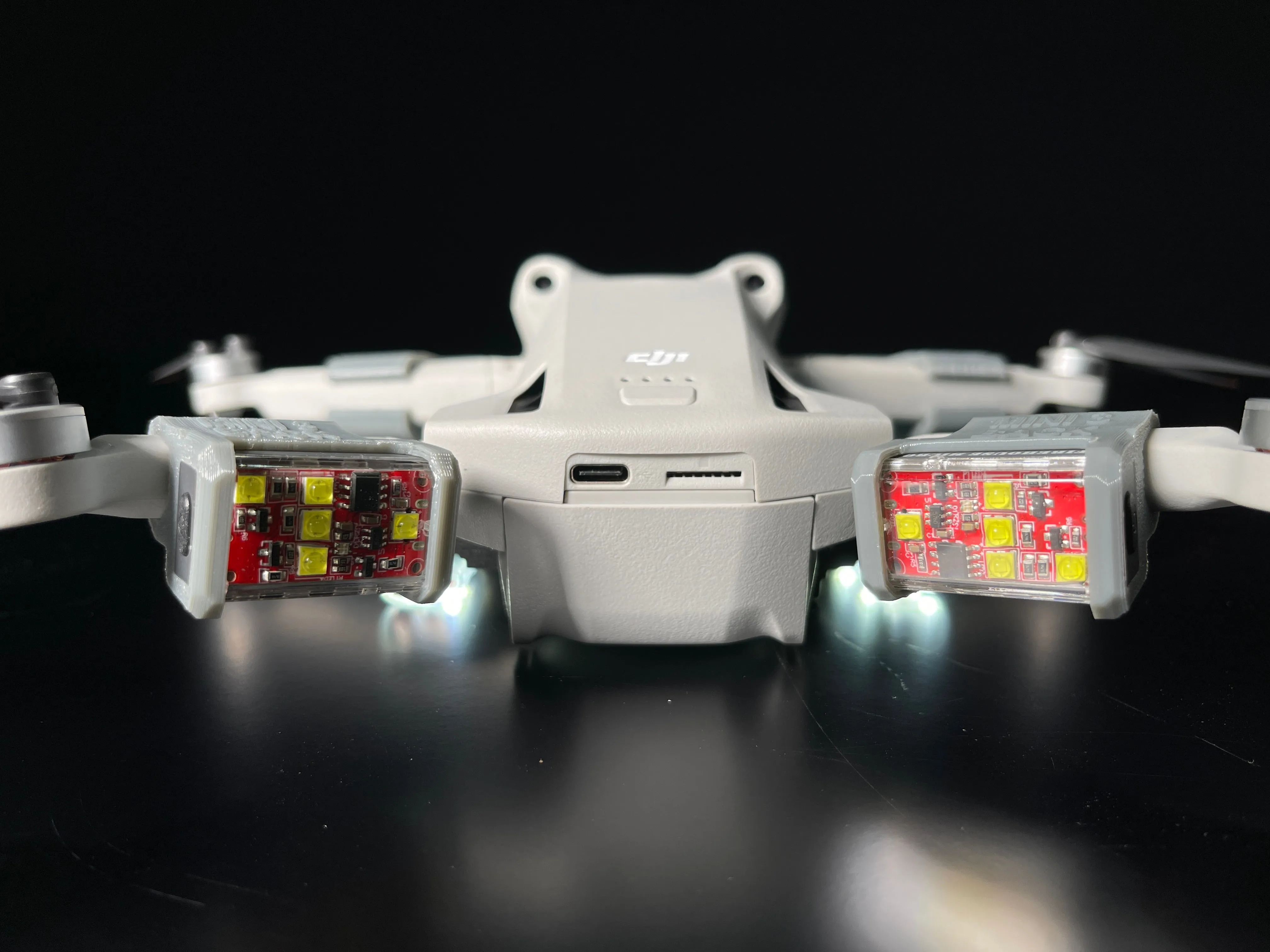 DJI Mavic Mini 3 Arm Mounted Strobe Light Kit w/ Strobes (set of two) - REAR FACING