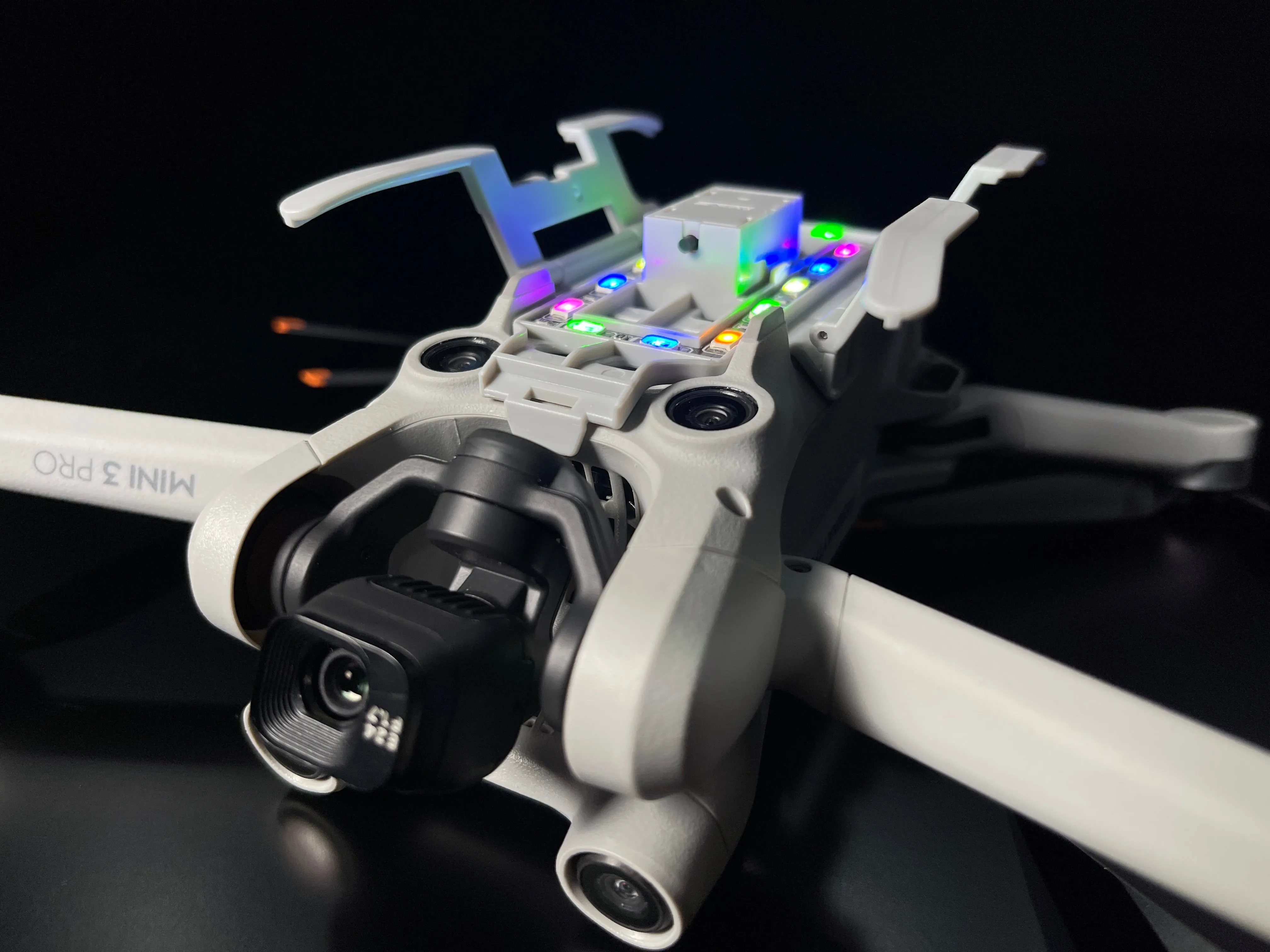 DJI Mini 3 Pro LED Lights Landing Gear Foldable Extended Leg with Flash Night Flight Light