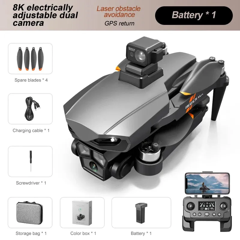 Dual Camera 360° Laser Obstacle Avoidance RC Quadcopter Drone Toy