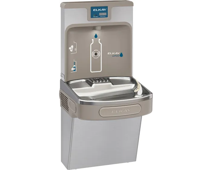 Elkay LZS8WSSP | Wall-mount Enhanced EZH2o Bottle Filling Station | Filtered, Refrigerated, EZ-style fountain, Stainless Steel