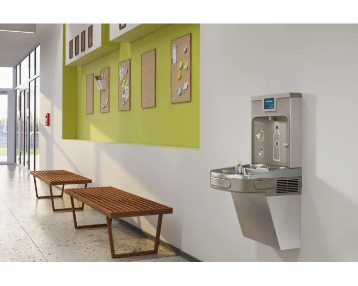 Elkay LZS8WSSP | Wall-mount Enhanced EZH2o Bottle Filling Station | Filtered, Refrigerated, EZ-style fountain, Stainless Steel