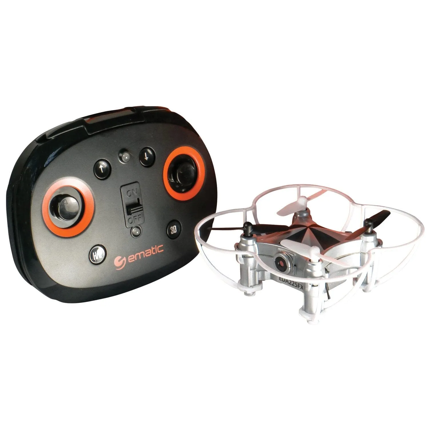 Ematic EDA225FX Quadcopter Drone (White)