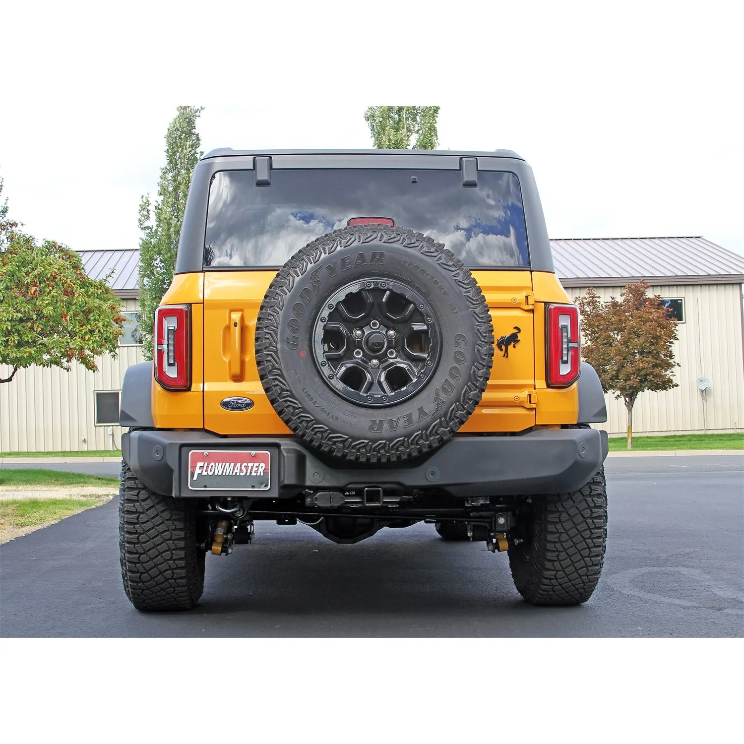 Flowmaster American Thunder Axle-Back Exhaust System - 3 in Dia - Single Rear Exit - 3 in Polished Tips - Ford EcoBoost - Ford Midsize SUV 2021-22
