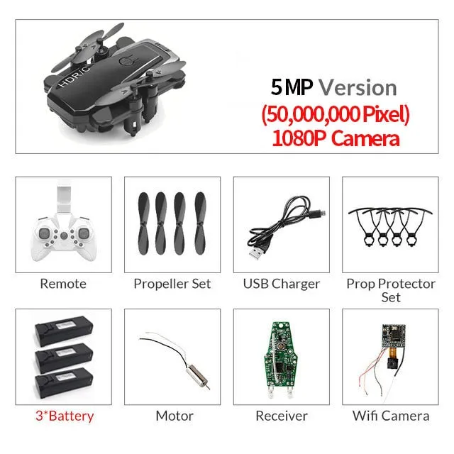 Foldable Mini Drone With RC Quadrocopter