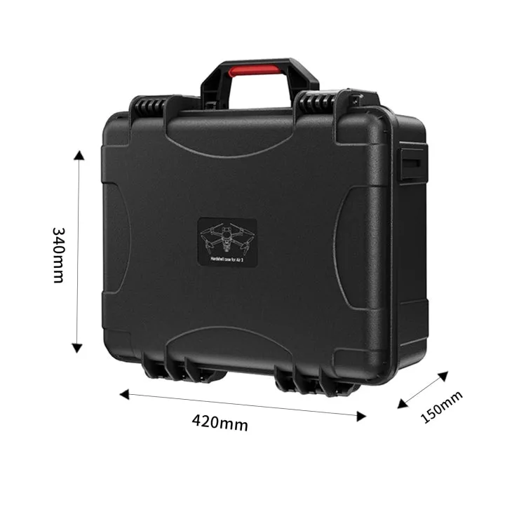 For DJI Air 3 / RC2 / N2 STARTRC Waterproof PP Official Standard Drone Kit Suitcase Storage Box(Black)