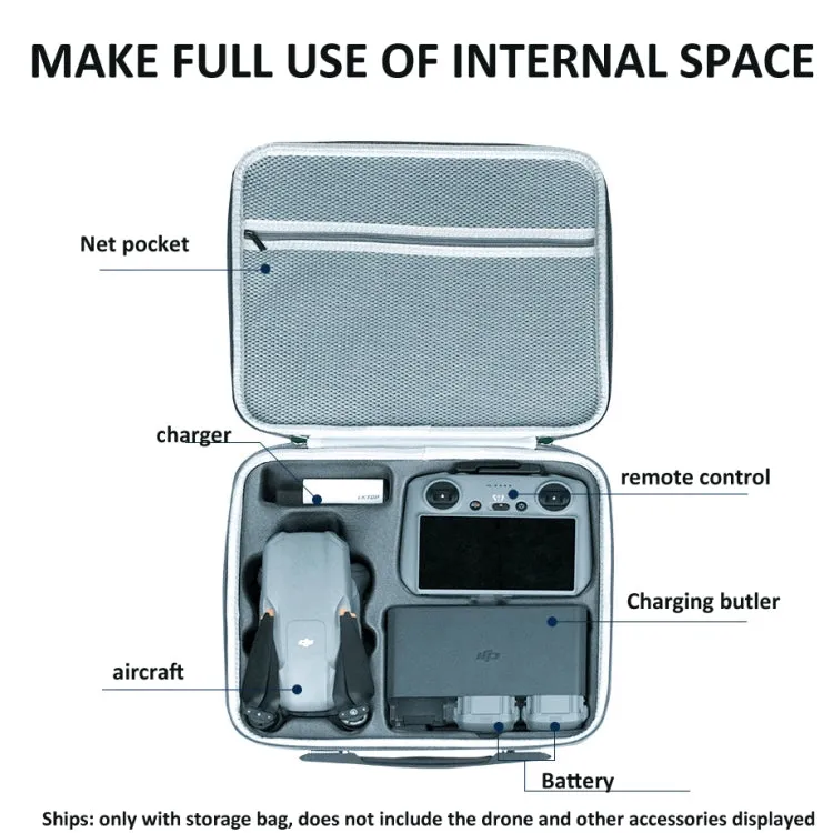 For DJI MAVIC AIR 3 LKTOP Carrying Case Waterproof Shoulder Bag Handbag, Spec: Nylon Material