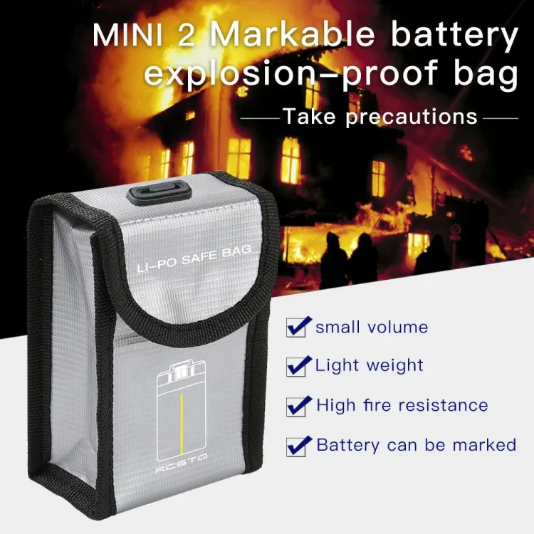 For DJI Mavic Mini 2 SE RCSTQ Battery Explosion-proof Bag Lithium Battery Storage Bag Drone Accessories(Can Hold 1 Battery)