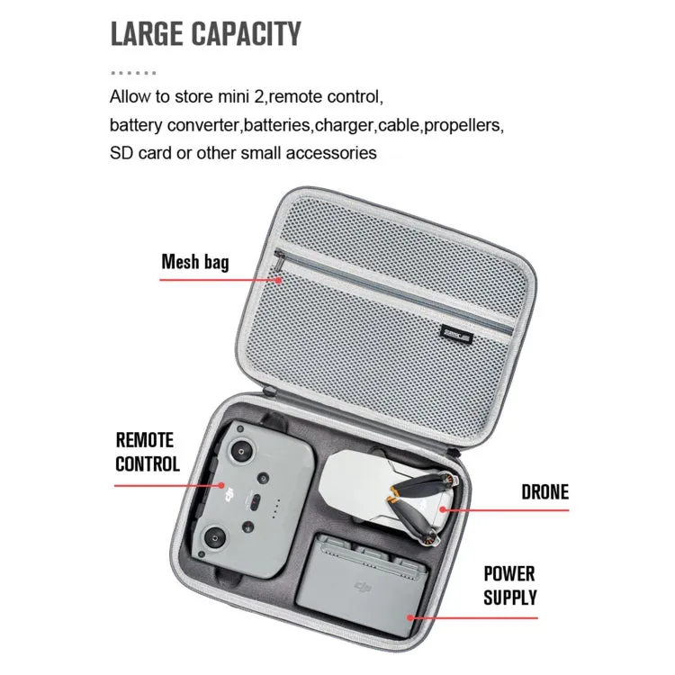 For DJI Mavic Mini 2 STARTRC 1110309 Drone Handbag Messenger Storage Bag(Grey)