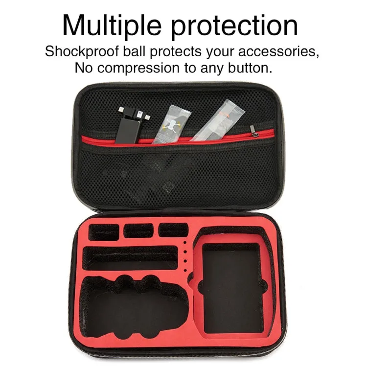 For DJI Mini 2 SE Grey Shockproof Carrying Hard Case Storage Bag, Size: 21.5 x 29.5 x 10cm (Red)