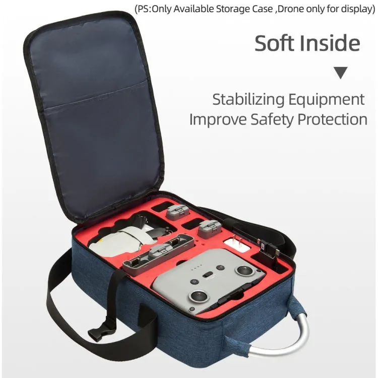 For DJI Mini 2 SE Shockproof Single Shoulder Storage Carrying Case Box Bag, Size: 30 x 22 x 10cm (Blue)