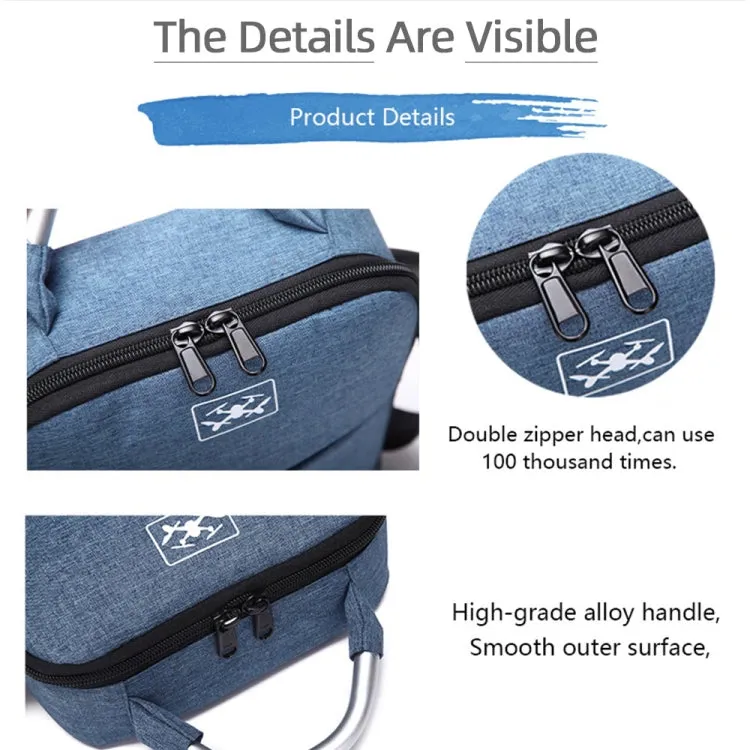 For DJI Mini 2 SE Shockproof Single Shoulder Storage Carrying Case Box Bag, Size: 30 x 22 x 10cm (Blue)