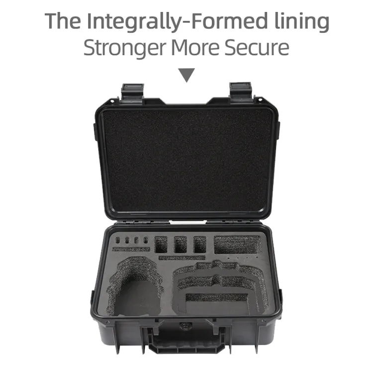 For DJI Mini 4 Pro / Mini 3 Pro Drone Suitcase Explosion-proof Box Compatible with RC & RC 2, RC-N1 & RC-N2(Black)