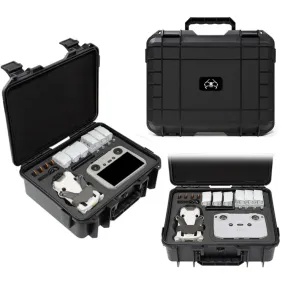 For DJI Mini 4 Pro / Mini 3 Pro Drone Suitcase Explosion-proof Box Compatible with RC & RC 2, RC-N1 & RC-N2(Black)