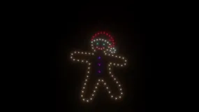 Gingerbread animation - 100 drones