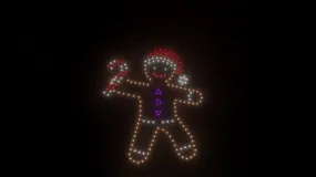 Gingerbread animation - 200 drones