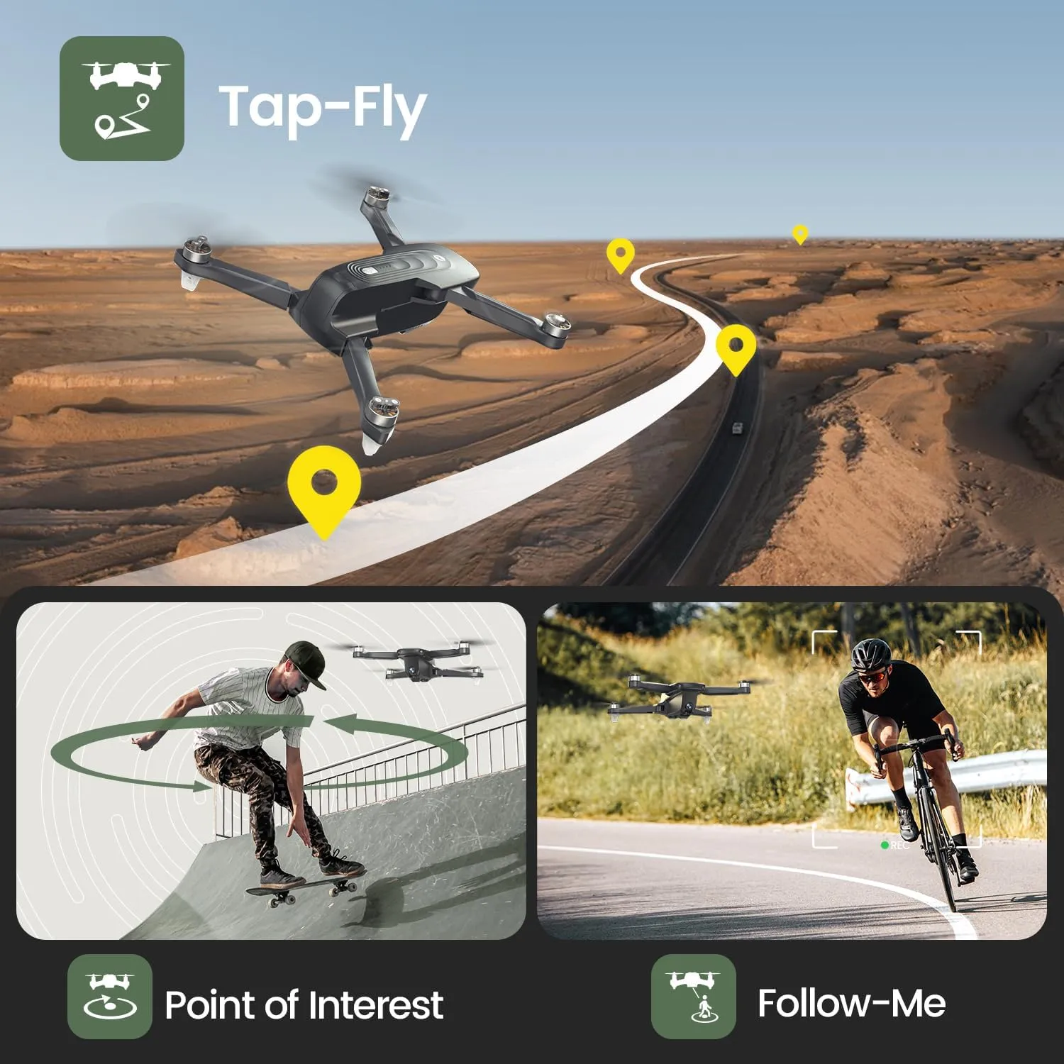 GPS Drone with 4K Camera for Adults, HS175D RC Quadcopter with Auto Return, Follow Me, Brushless Motor