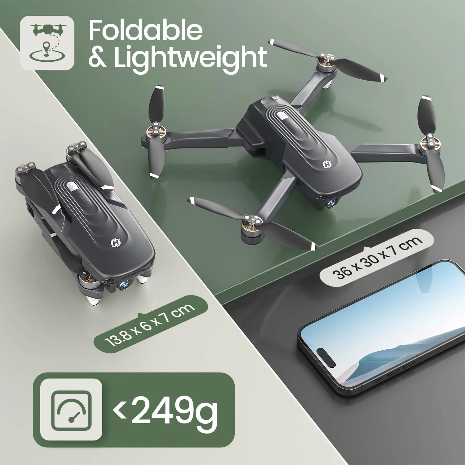 GPS Drone with 4K Camera for Adults, HS175D RC Quadcopter with Auto Return, Follow Me, Brushless Motor