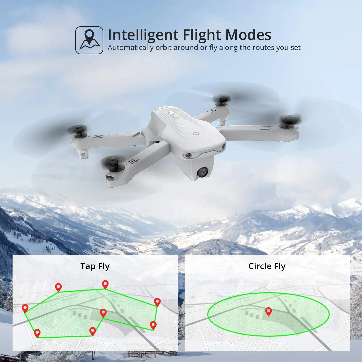 Holy Stone HS175 Drone for Adults With 2K Camera GPS Auto Return Home 5GHz FPV, Grey