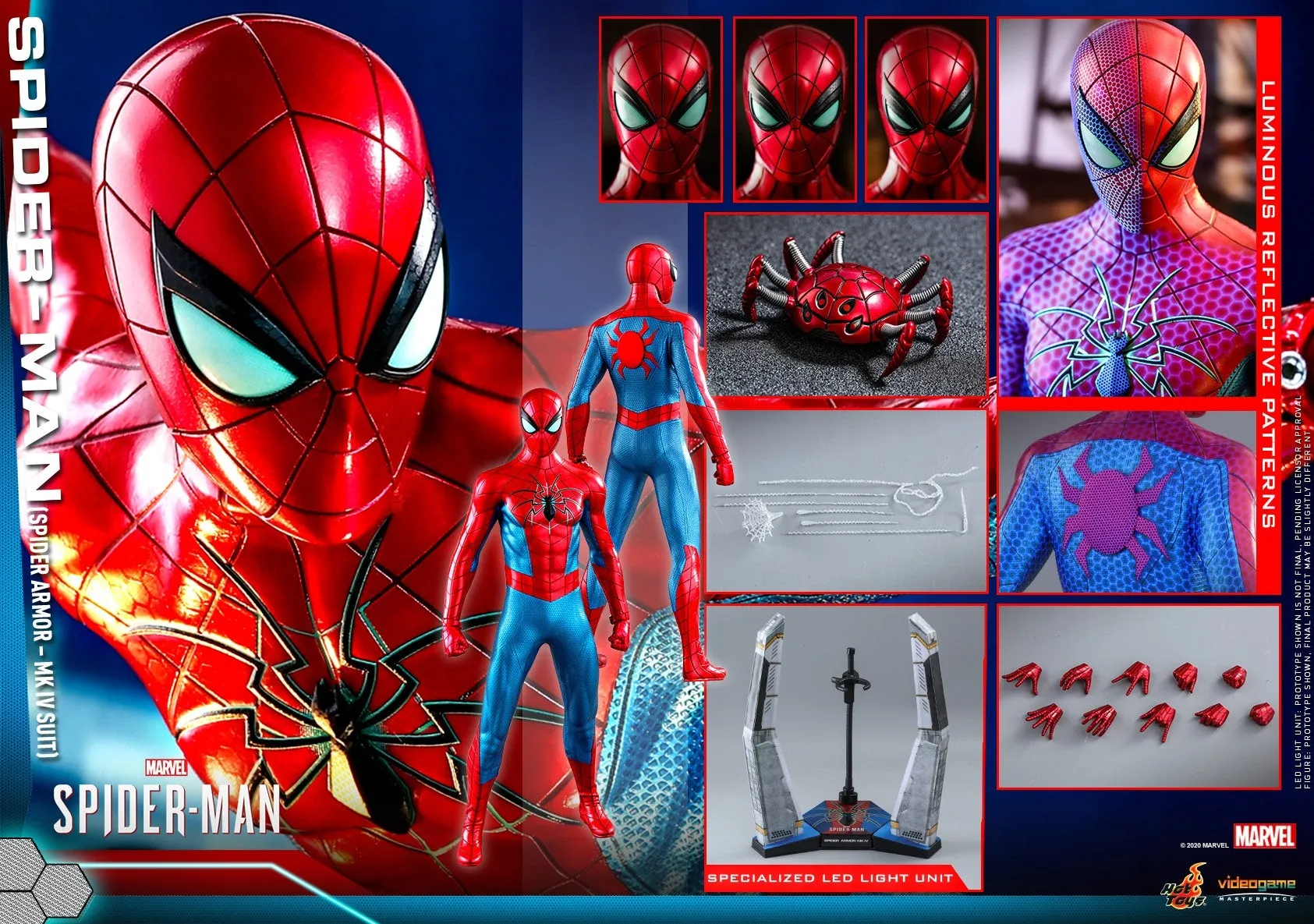 Hot Toys - VGM43 - Marvel's Spider-Man - 1/6th scale Spider-Man (Spider Armor - MK IV Suit) Collectible Figure