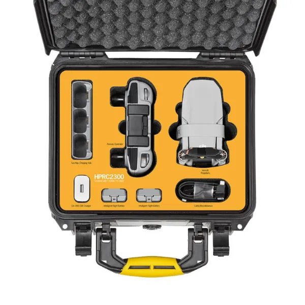 HPRC 2300 Hard Case For DJI Mini 2 Fly More Combo (Black)
