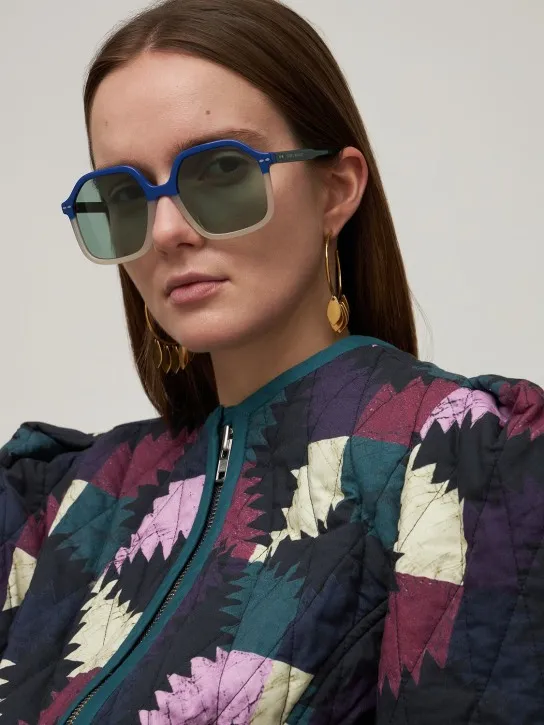 Isabel Marant   Bicolor frame squared acetate sunglasses 