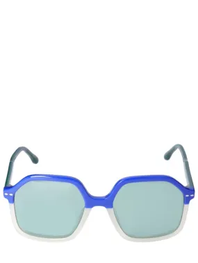 Isabel Marant   Bicolor frame squared acetate sunglasses 