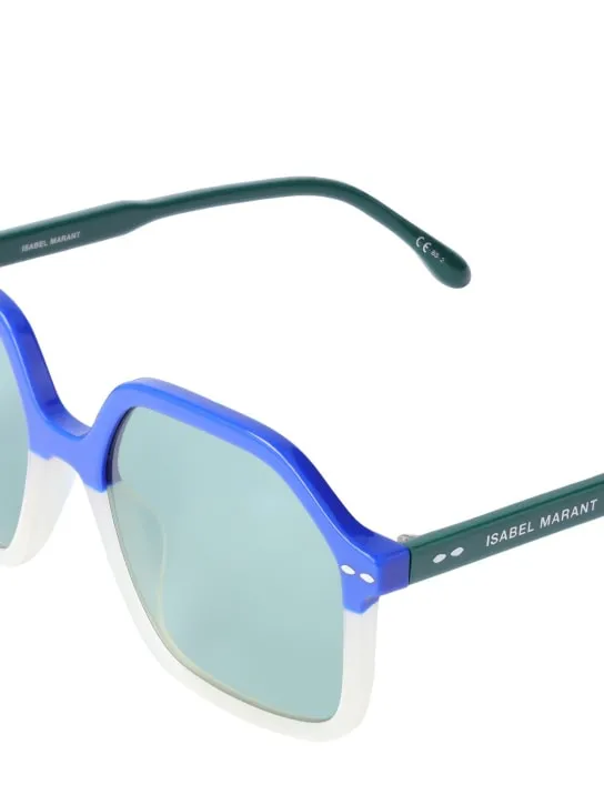 Isabel Marant   Bicolor frame squared acetate sunglasses 