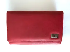 J&C J33-025 Red Multifunction Compact Wallet