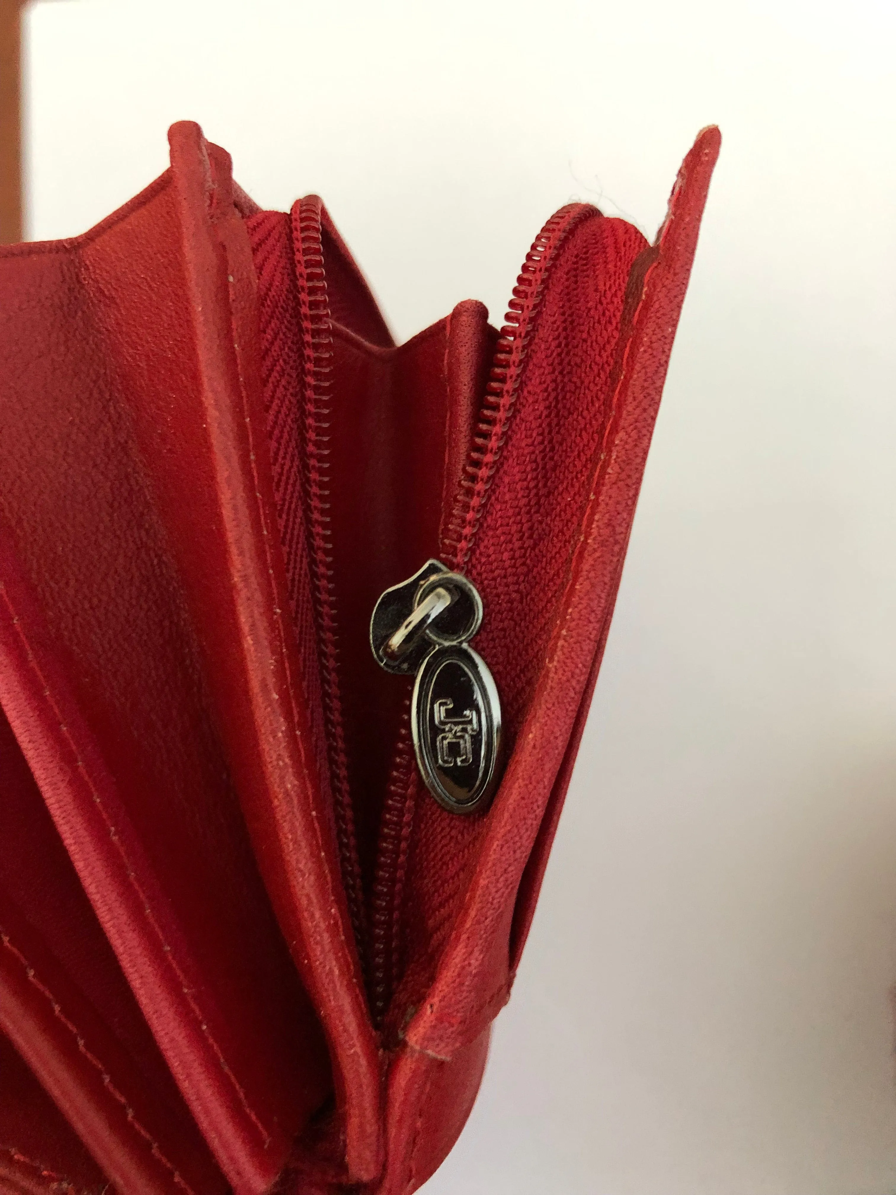 J&C J33-025 Red Multifunction Compact Wallet