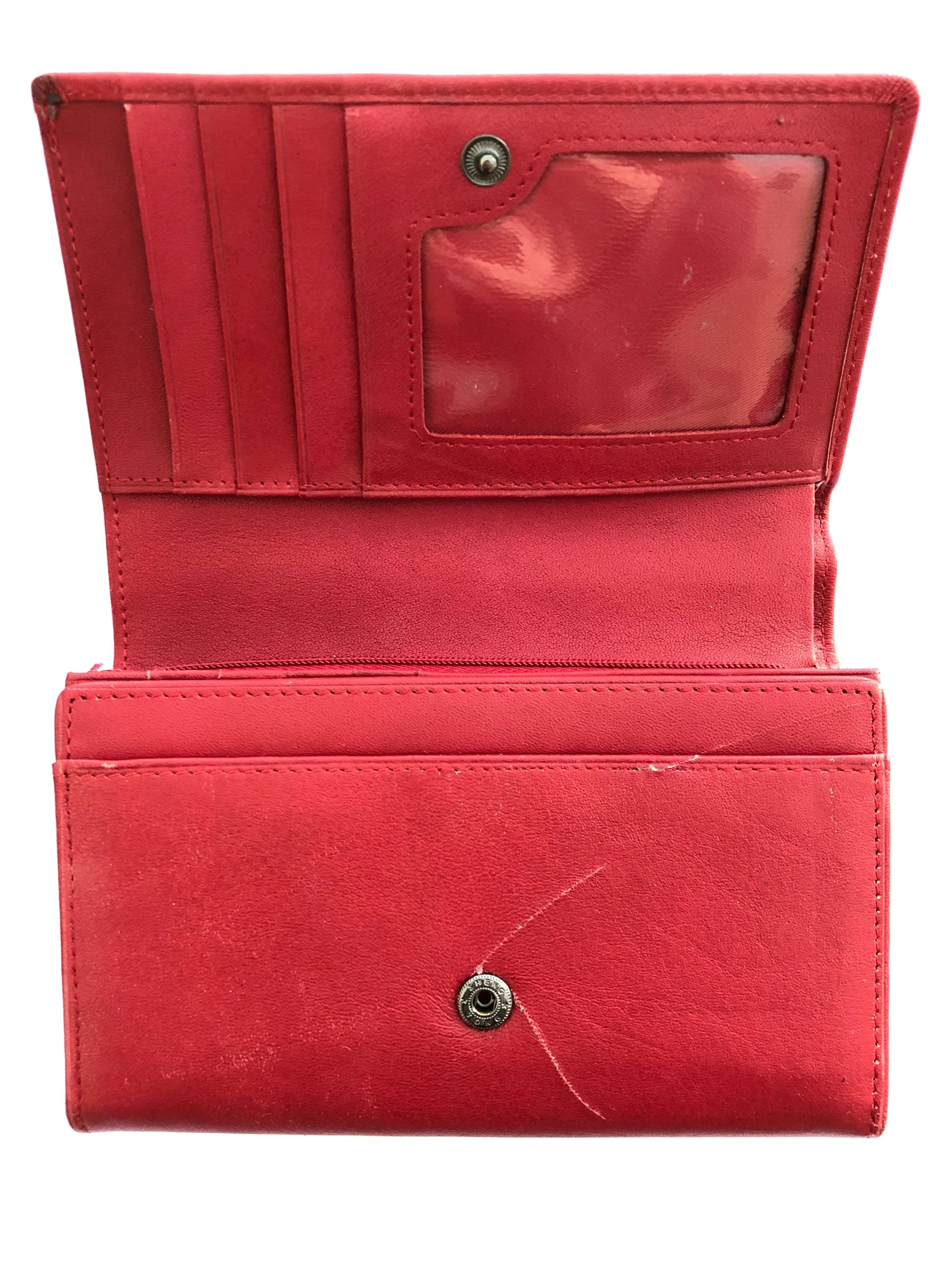 J&C J33-025 Red Multifunction Compact Wallet