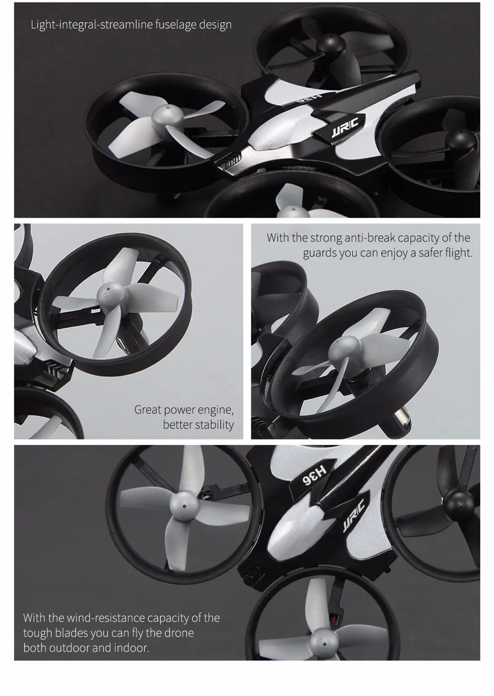 JJRC H36 Mini Drone RC Drone Quadcopter with Headless Mode and One Key Return