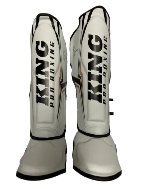 King Pro Boxing Shin Guards Thor White